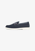 Tommy Hilfiger FLAG LEATHER PENNY LOAFERS - Slip-ons - desert sky