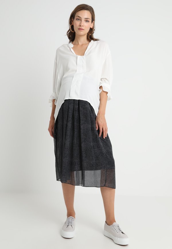 ohma! GEORGETTE MIDI SKIRT PRINTED IN FAKE CHEVIOT