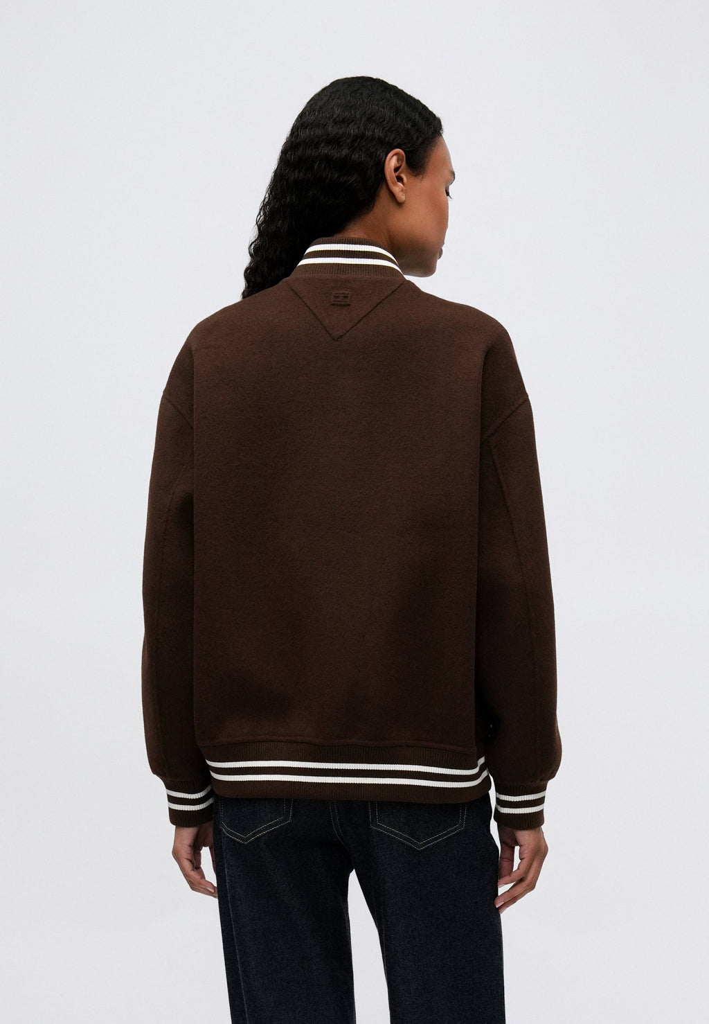 DOUBLE-FACED WOOL BLEND BOMBER JACKET Media 4