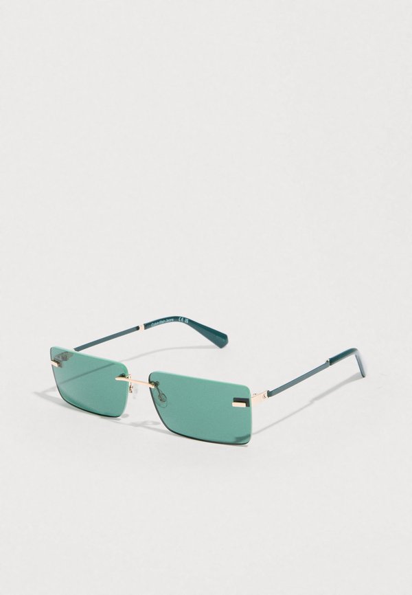 Calvin Klein Jeans UNISEX - Sunglasses - gold-coloured/green
