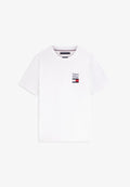 Tommy Hilfiger LOGO EMBROIDERY JERSEY CREW NECK T-SHIRT - Print T-shirt - white