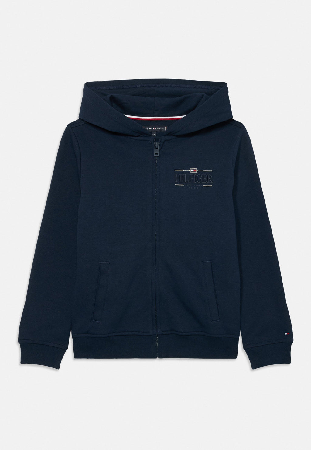 LOGO EMBROIDERY INTERLOCK KNIT ZIP-THRU HOODY Media 1