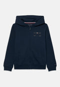 LOGO EMBROIDERY INTERLOCK KNIT ZIP-THRU HOODY Media 1