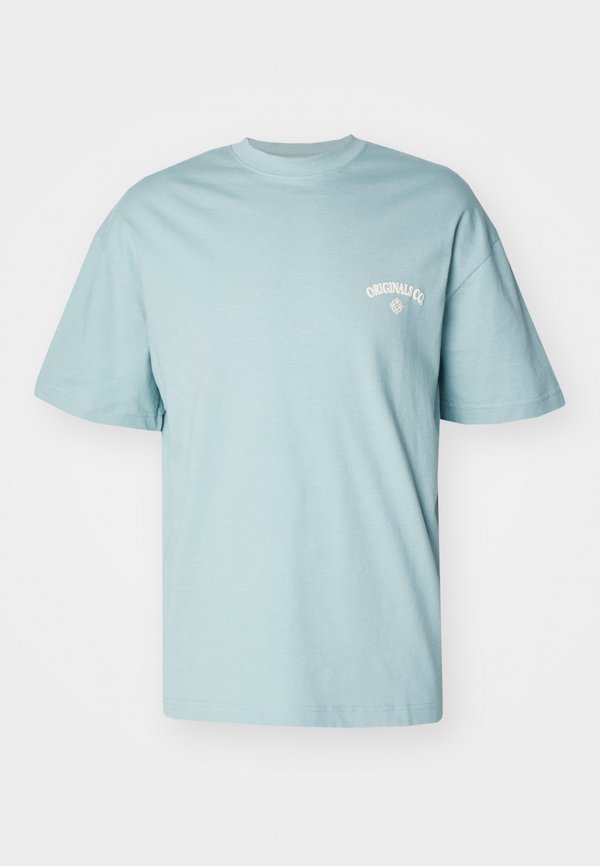 Jack & Jones JORSANTORINI TEE CREW NECK - Print T-shirt - gray mist