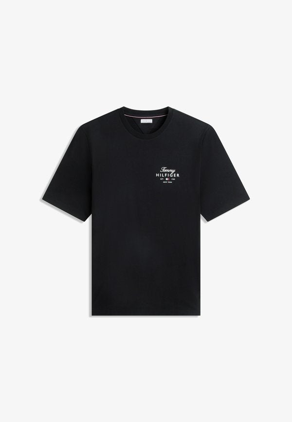 Tommy Hilfiger BT-SCRIPT STACK TEE-B - BRAND LOVE - Basic T-shirt - black