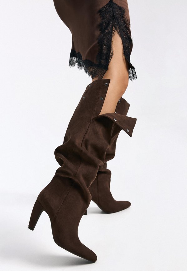 Bershka High heeled boots - brown