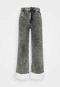NU-IN STEFANIE GIESINGER CONTRAST TURN UP WIDE LEG