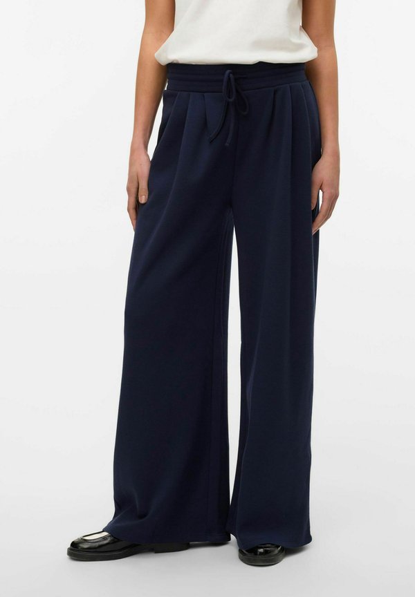 Vero Moda Wide-leg VMJANET High waist - Trousers - navy blazer