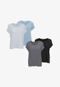 ONLY MOSTER 4 PACK - Basic T-shirt - cashmere night sky