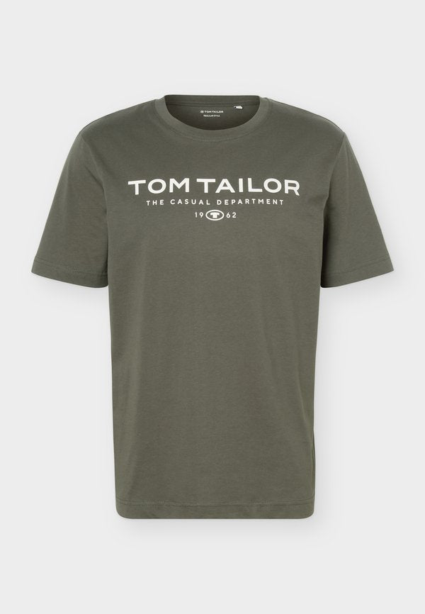 TOM TAILOR Print T-shirt - deep leaf green