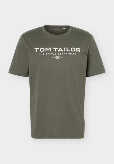 TOM TAILOR Print T-shirt - deep leaf green