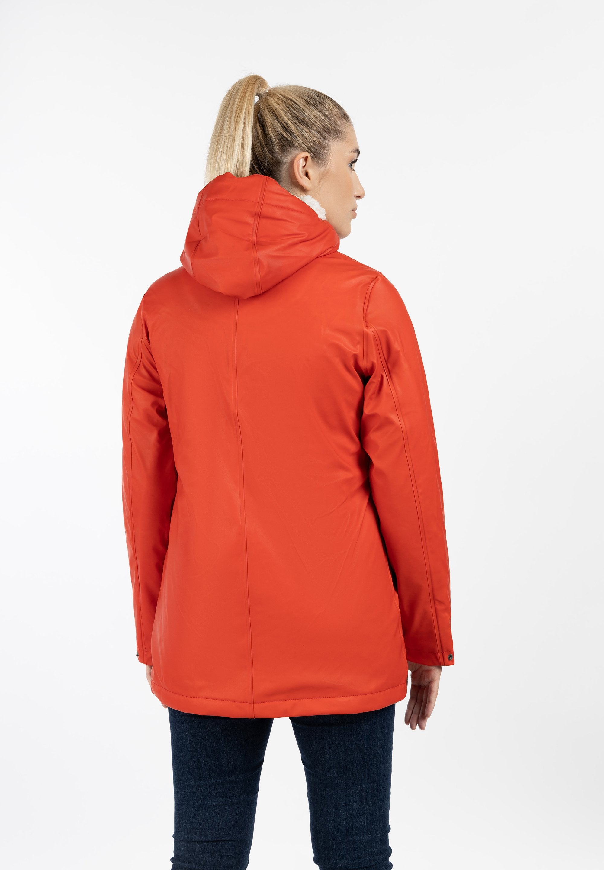 DreiMaster DREIMASTER REGENJACKE MIT WEBPELZFUTTER IN TEDDYOPTIK DRYMASTER