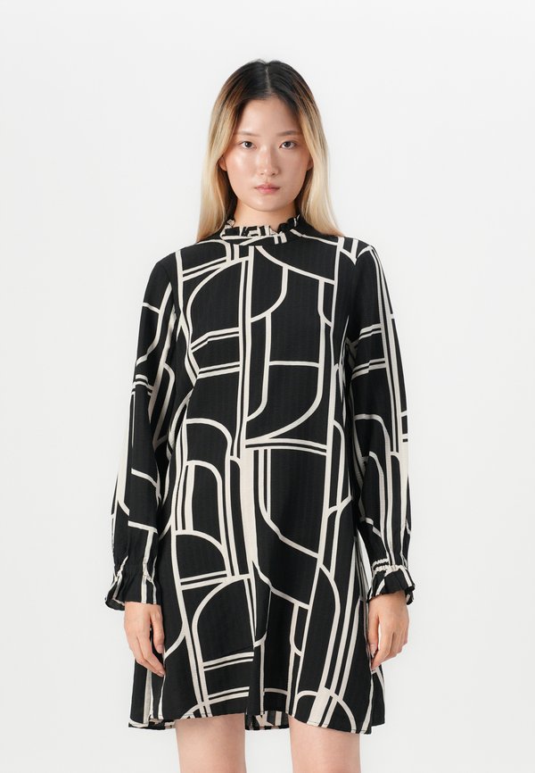 Vero Moda VMGINAS BETINE SHORT DRESS - Day dress - black