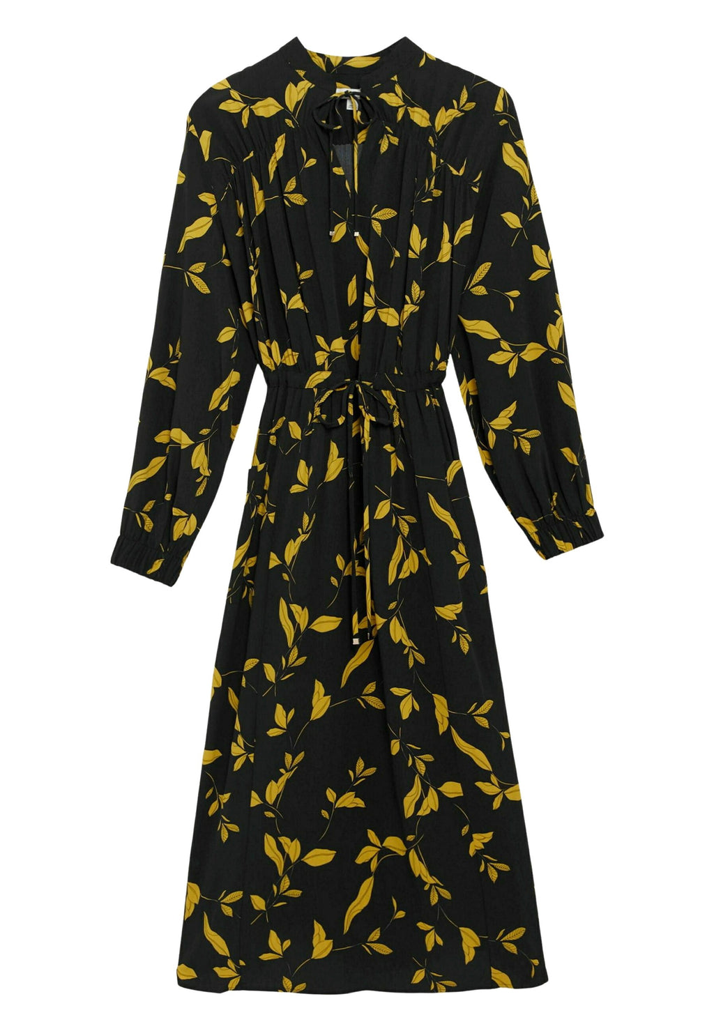 Marks & Spencer FLORAL BELTED MAXI WAISTED