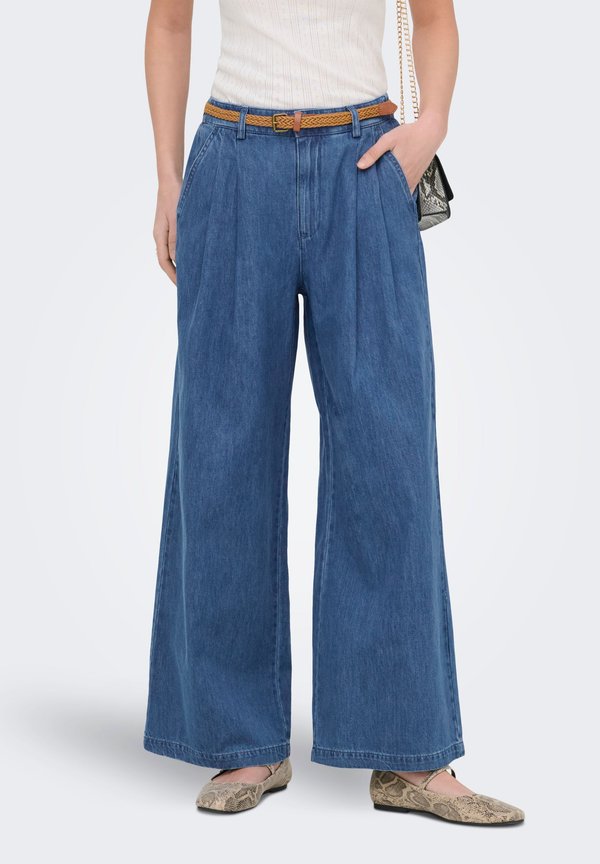 ONLY Wide-fit ONLNORRIE High waist Wide Leg Fit - Wide Leg - medium blue denim