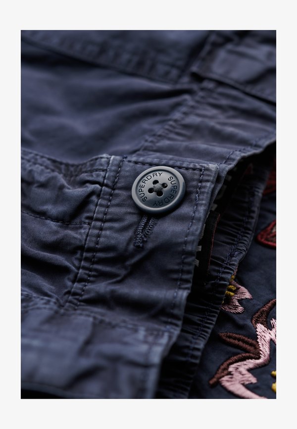 Superdry & Co EMBROIDERED - Cargo trousers - lauren navy