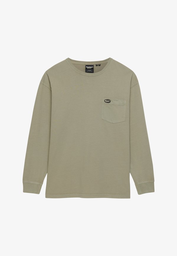 Superdry & Co SUPERDRY LONG SLEEVE POCKET T-SHIRT.. - Long sleeved top - seagrass green