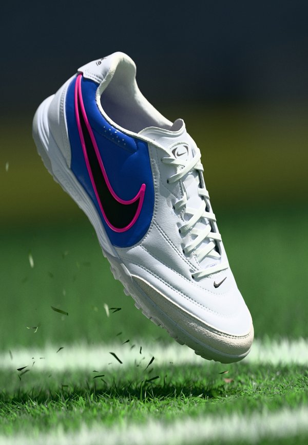 Nike Performance TIEMPO LIGERA PRO UNISEX - Turf football boots - white/black/racer blue/pink blast