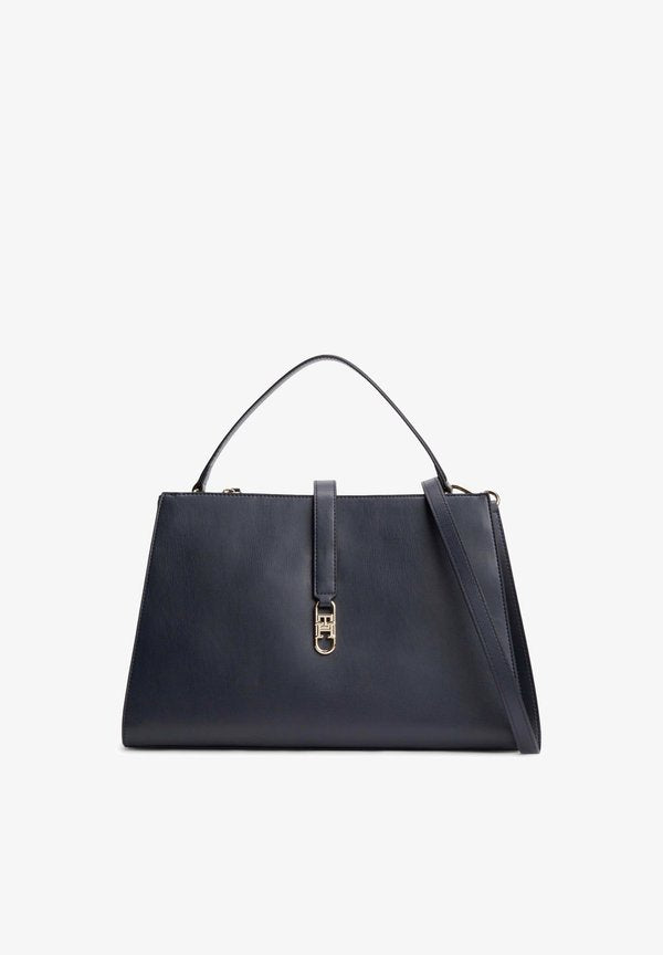 Tommy Hilfiger TH LIBRE MED SATCHEL - Handbag - space blue