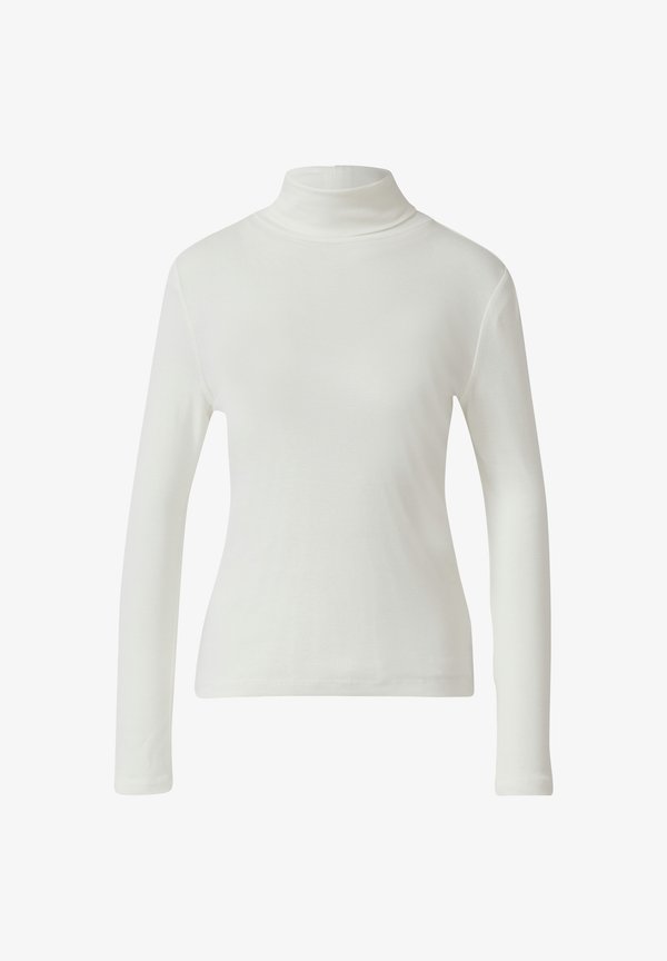 s.Oliver LONGSLEEVE IM SLIM FIT MIT ROLLKRAGEN - Long sleeved top - creme