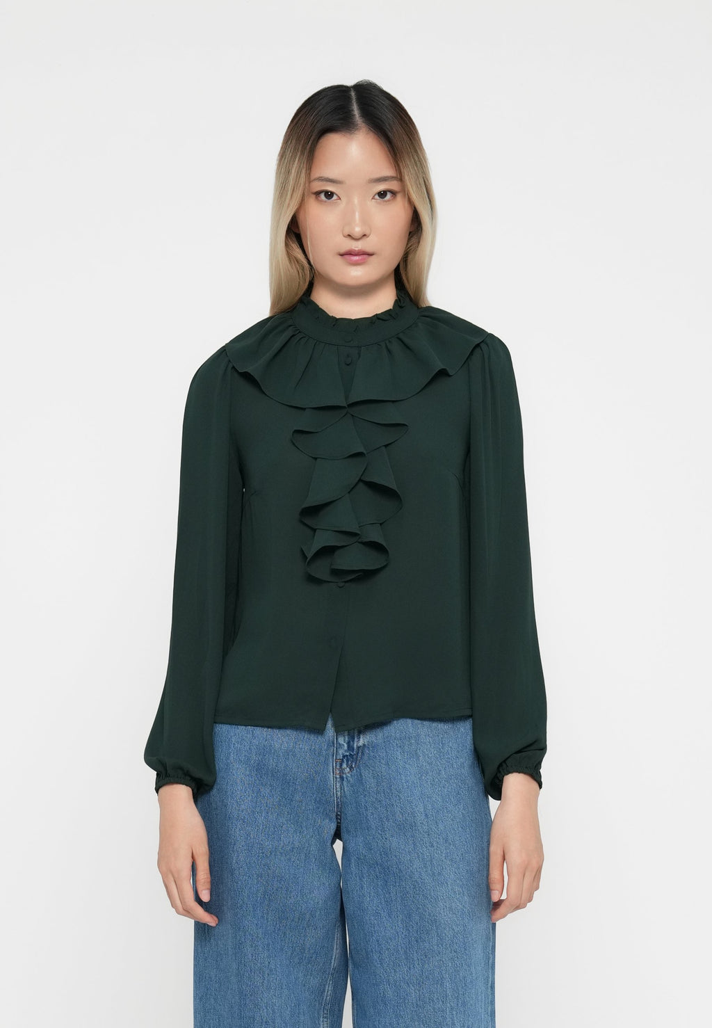 VILA VIKABU RUFFEL NECK