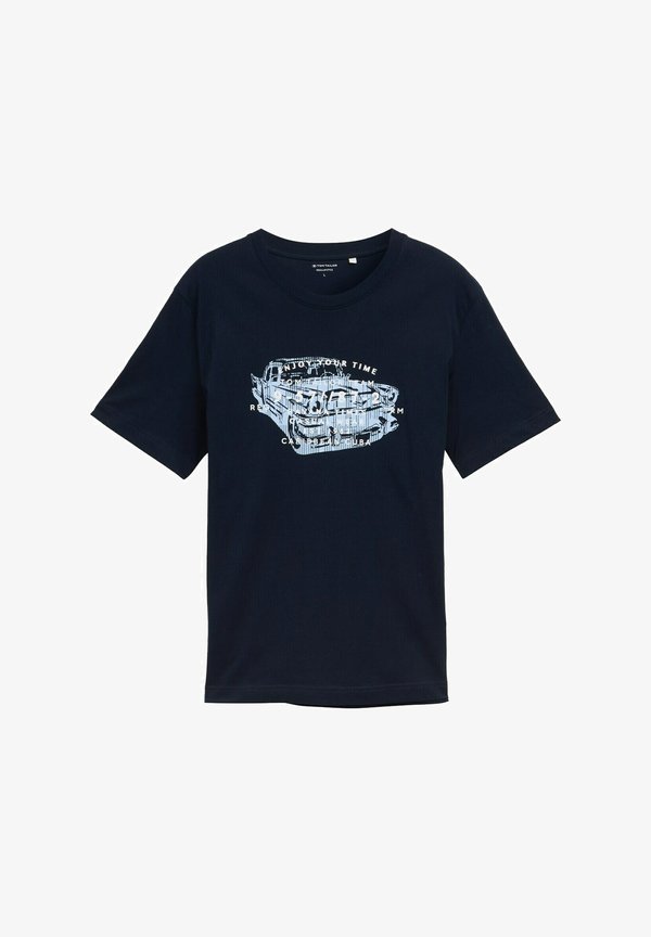 TOM TAILOR MIT PRINT - Print T-shirt - sky captain blue