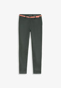TOM TAILOR TOM TAILOR HOSEN & CHINO CHINO MIT GÜRTEL - Chinos - darkest olive