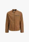 Jack & Jones Synthetic leather Synthetic leather - Faux leather jacket - cognac
