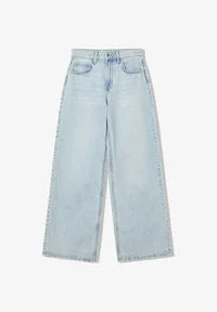 Bershka Wide Leg - black/light blue
