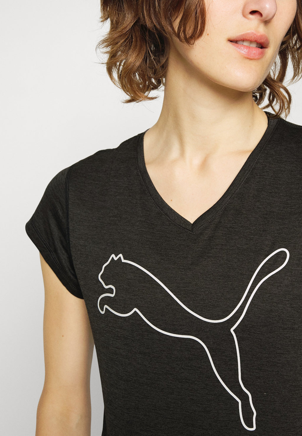 Puma TRAIN FAVORITE HEATHER CAT TEE