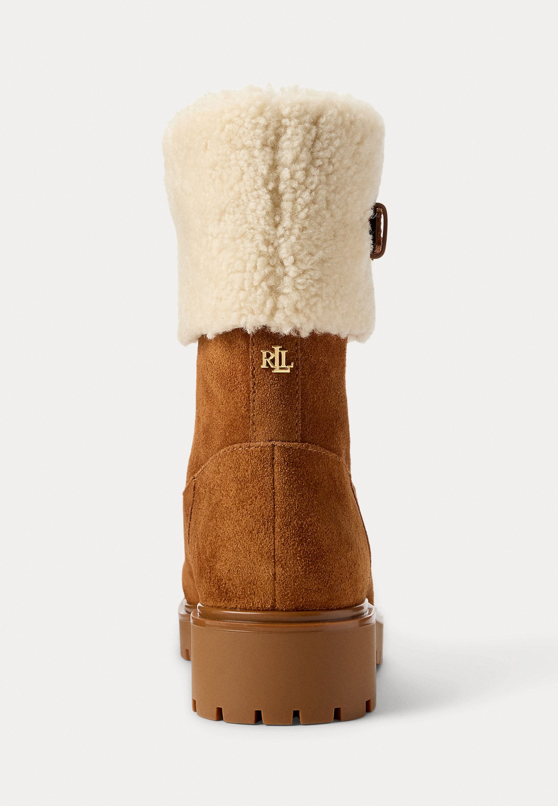 Lauren Ralph Lauren ALLYSON SHEARLING & SUEDE LACE-UP BOOTIE