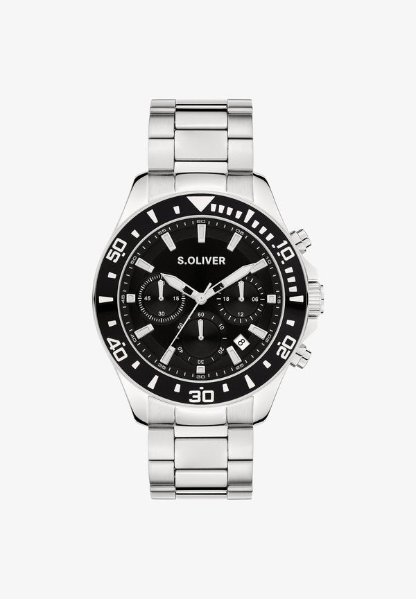 s.Oliver SOLID CHRONO - Chronograph watch - silber