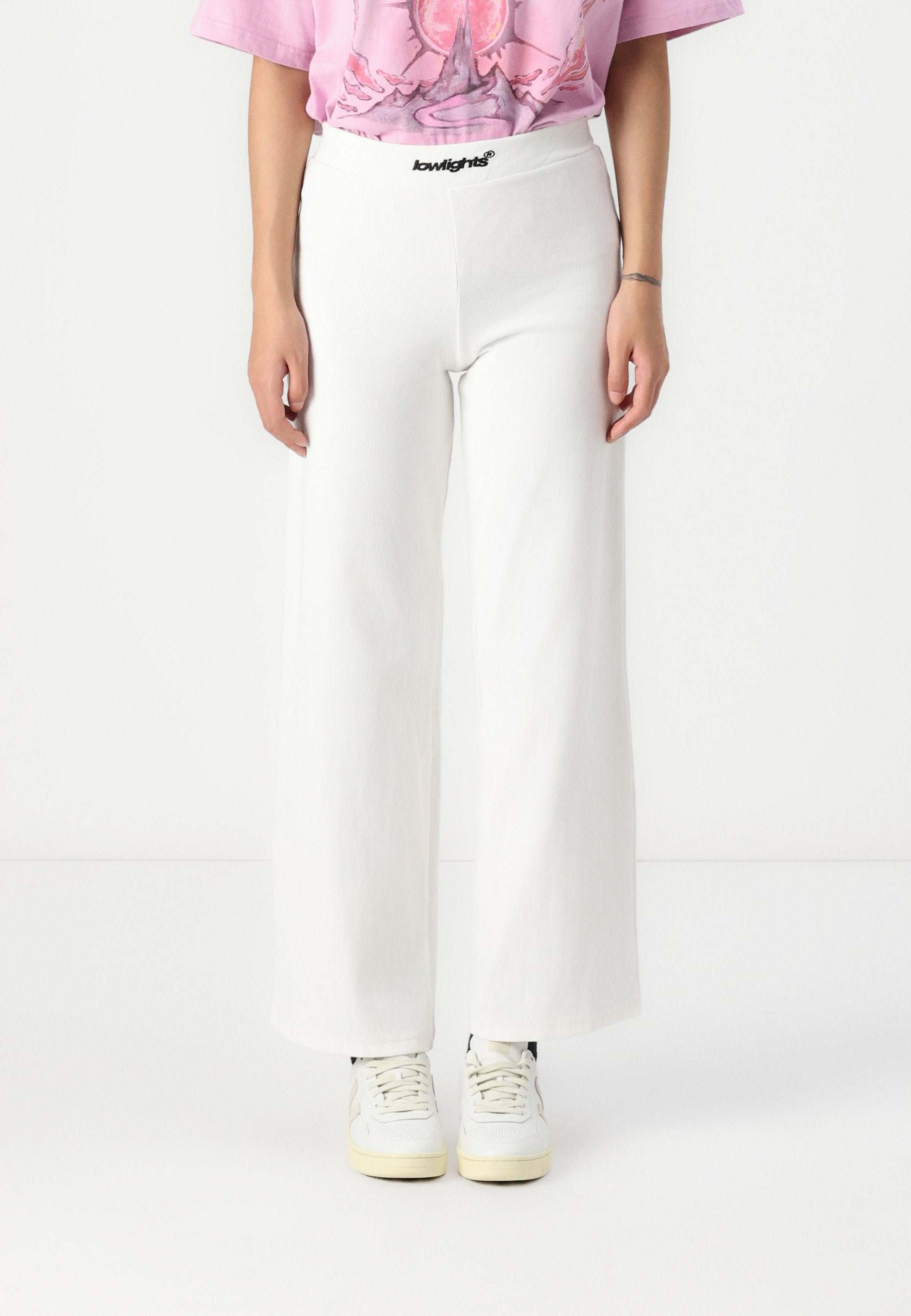 LOW LIGHTS STUDIOS® BASIC LOGO WOMAN WIDE LEG PANTS