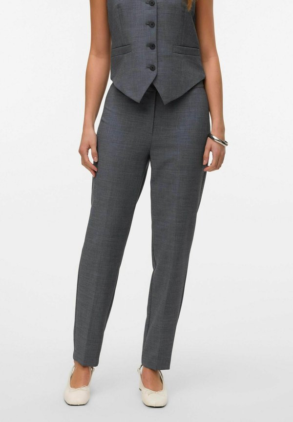Vero Moda Tailored VMTANIA Tailored - Trousers - medium grey melange