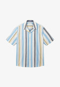 TOM TAILOR GESTREIFTES KURZARM - Shirt - blue multicolor big stripe