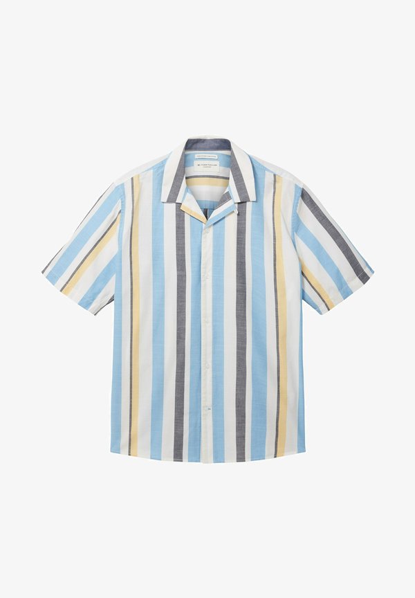 TOM TAILOR GESTREIFTES KURZARM - Shirt - blue multicolor big stripe
