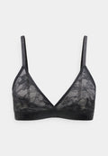 Tommy Hilfiger REPEAT LOGO FLORAL LACE TRIANGLE BRA - Triangle bra - black