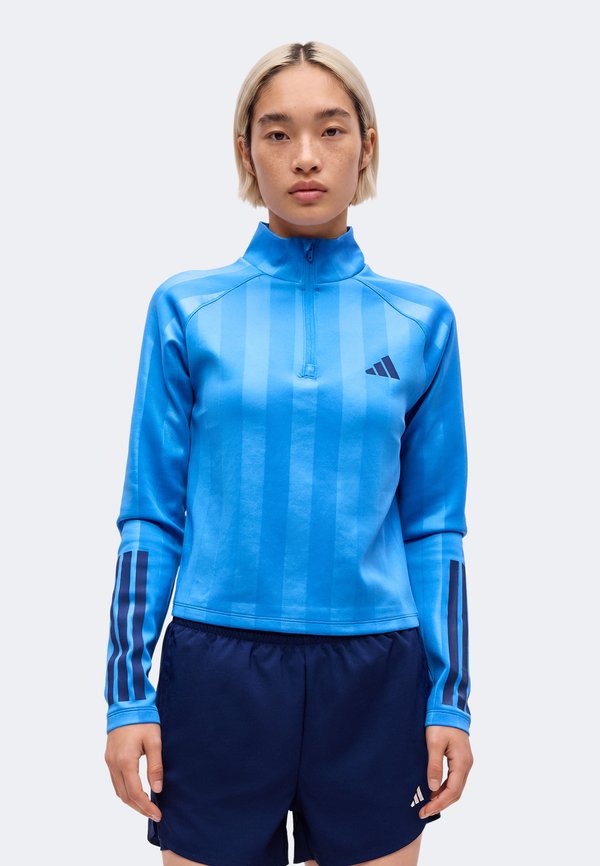 adidas Performance HYPERGLAM 3-STRIPES EMBOSS 1/4 ZIP COVER UP