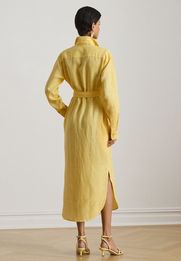 Lauren Ralph Lauren BELTED LINEN MIDI SHIRTDRESS