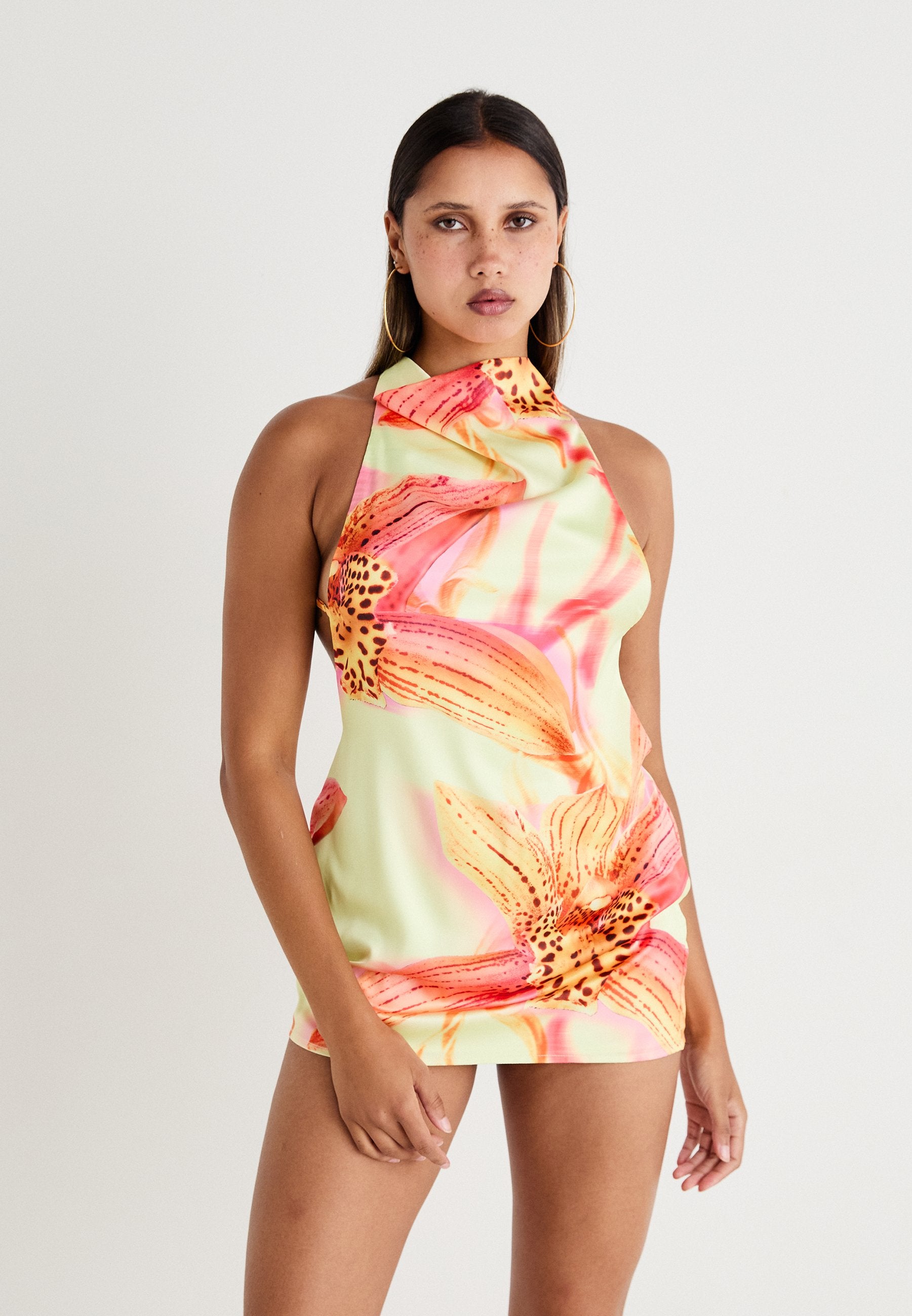 Jaded London BACKLESS HIGH NECK DRESS