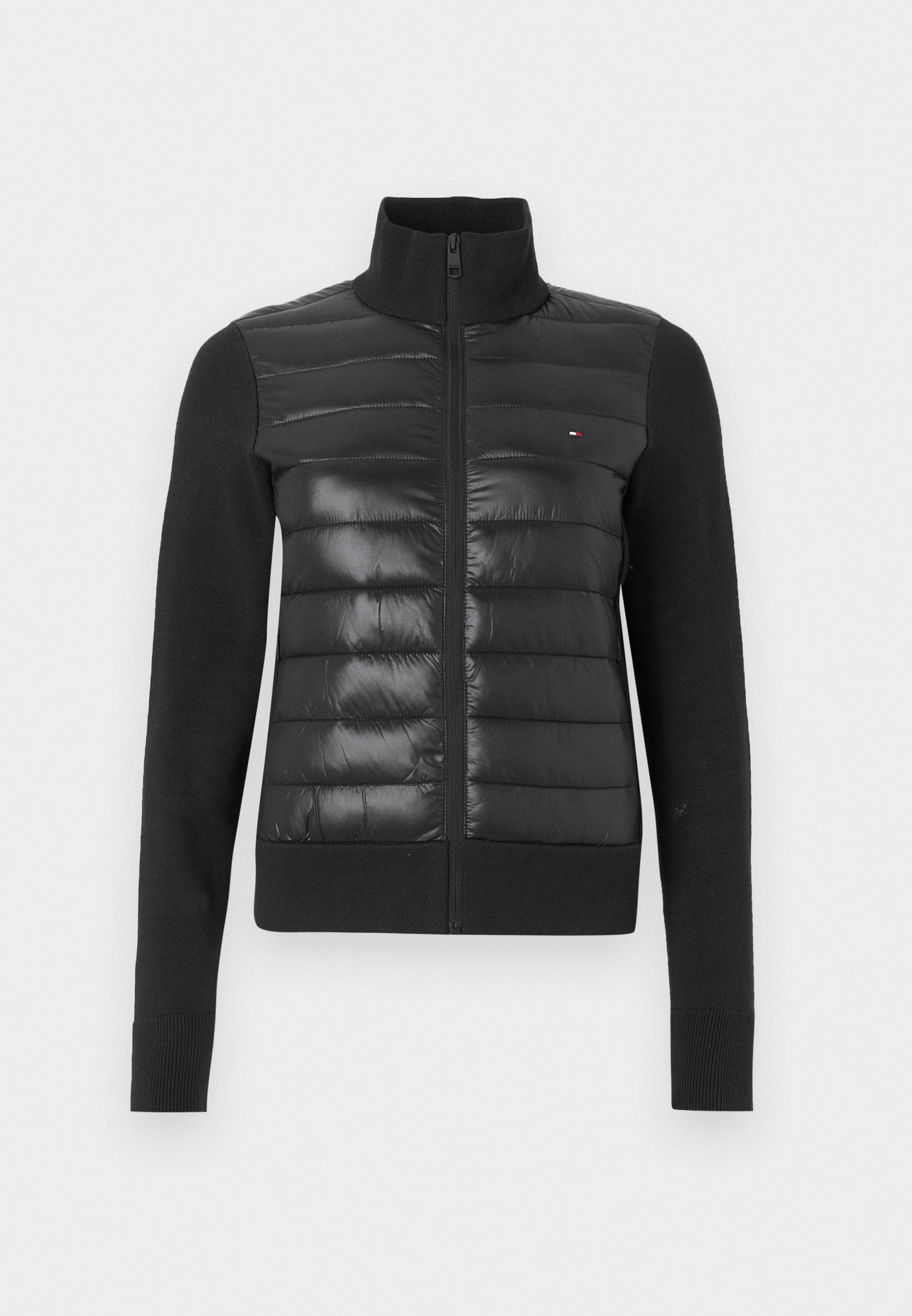 LIGHTWEIGHT MIXED KNIT PADDED JACKET Media 1