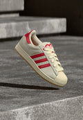 adidas Originals SUPERSTAR II - Trainers - cream white/better scarlet/gold-coloured metallic