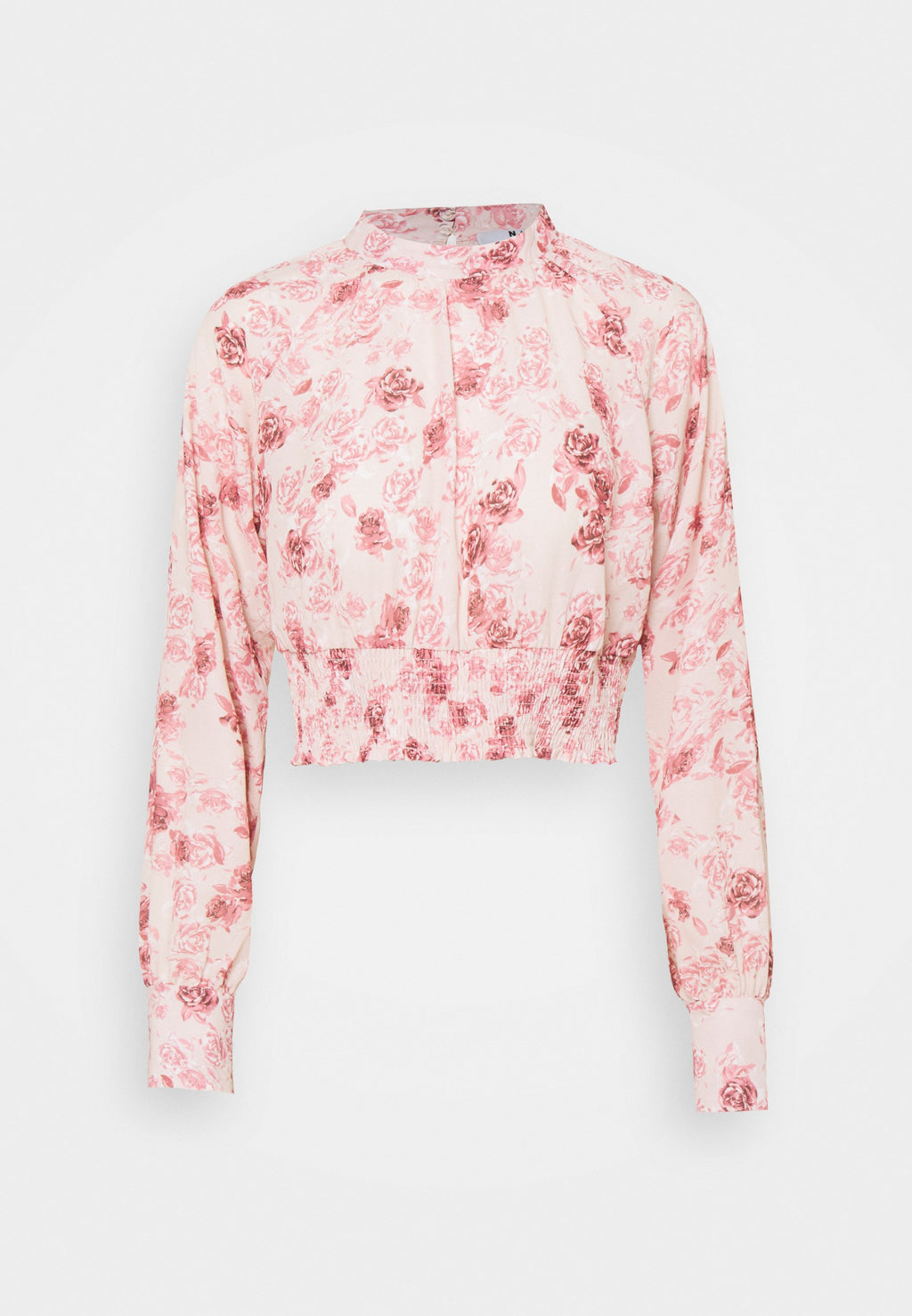 NA-KD SMOCKED WAIST BLOUSE
