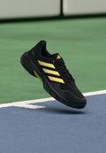 adidas Performance COURTJAM CONTROL 3 - Clay court tennis shoes - core black/gold-coloured metallic