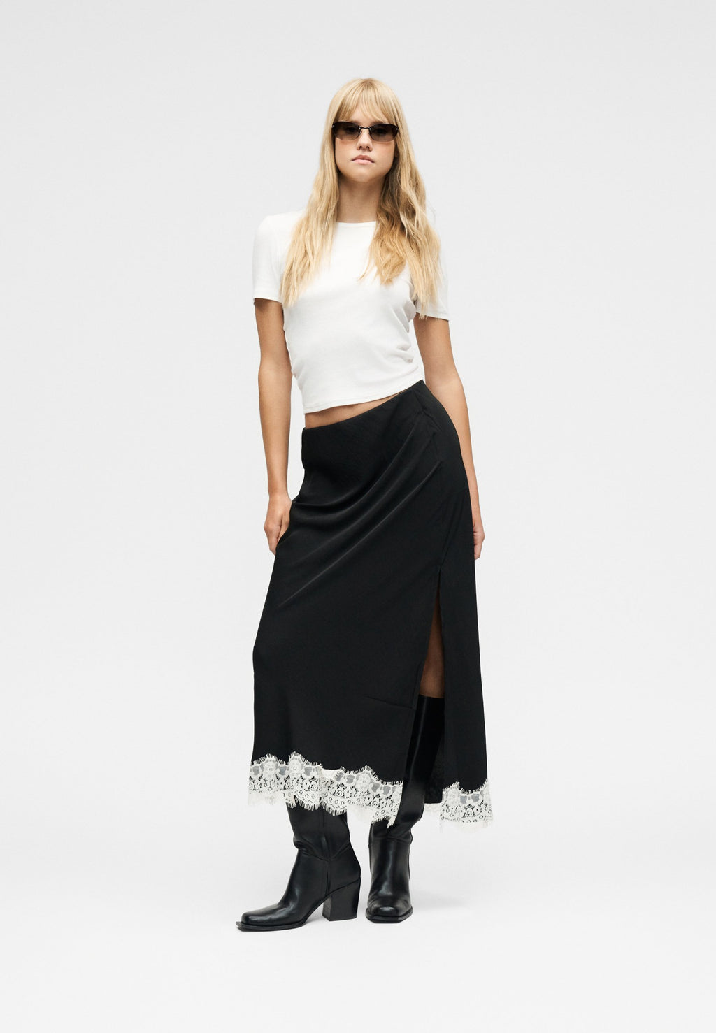 GAP TRIM MIDI SKIRT