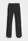 Schwarze Skihosen mit geradem Bein, verstellbarem Bund, Seitentaschen und elastischen Bündchen zum Wetterschutz. Wasserdichtes Material.