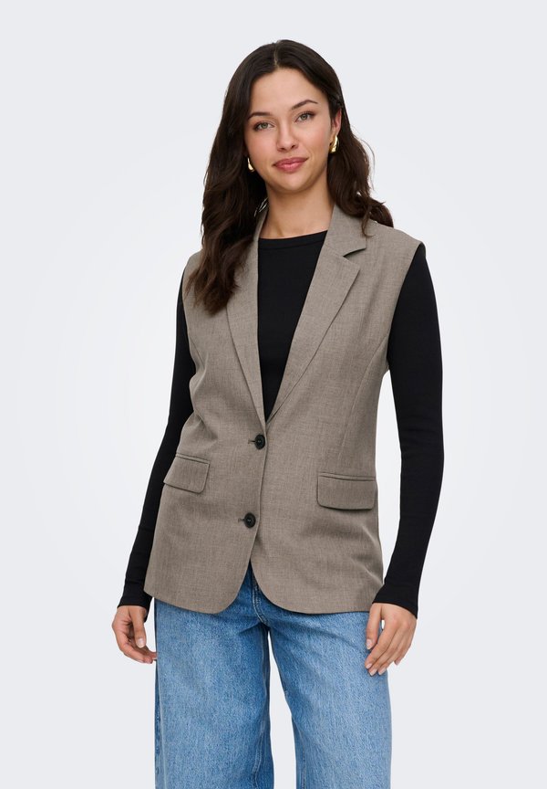 ONLY s ONLLINDA Tailored Waist - Waistcoat - major brown