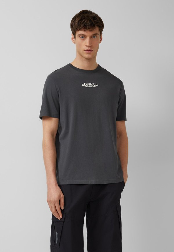 s.Oliver T-SHIRT - Print T-shirt - schiefergrau