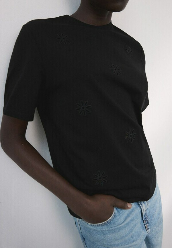 Mango ADULT - Print T-shirt - black