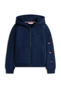 DIAMANTÉ STAR BACK LOGO ZIP-THRU HOODY Media 1
